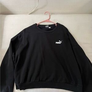 Puma womans Classic Black Crewneck Sweater